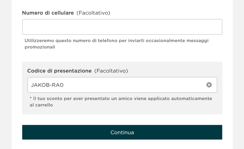 Myprotein Codice di presentazione - Sign Up, registrati